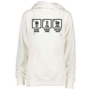 Autism Elets Periodic Table For Chemistry Teacher Cool Gift Womens Funnel Neck Pullover Hood