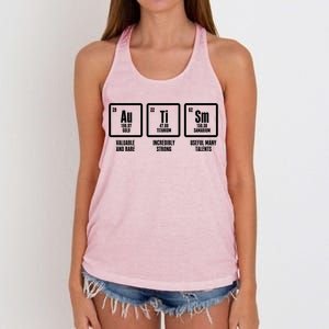 Autism Elets Periodic Table For Chemistry Teacher Cool Gift Women's Knotted Racerback Tank