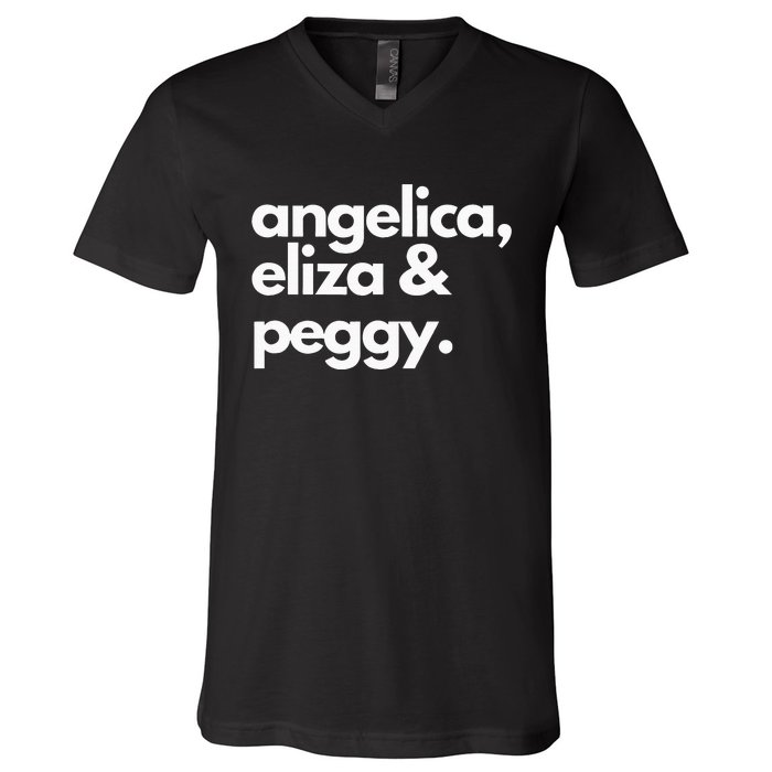 Angelica Eliza & Peggy Historic Hamilton V-Neck T-Shirt