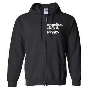 Angelica Eliza & Peggy Historic Hamilton Full Zip Hoodie