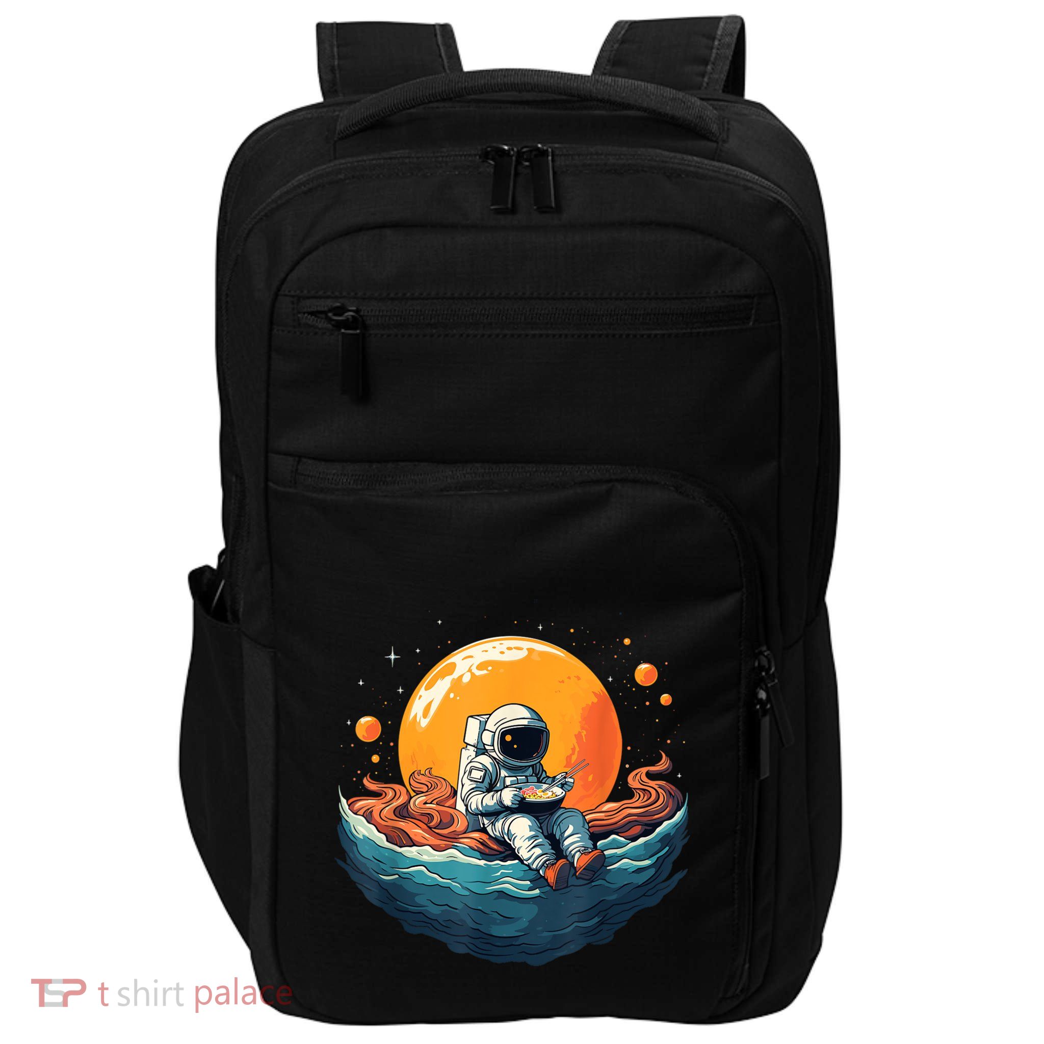 Astronaut Eats Ramen Anime Space Gifts Funny Space Ramen Impact Tech Backpack