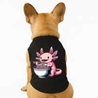 Axolotl Eating Ramen Lover Kawaii Axolotl Doggie Tank
