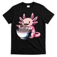 Axolotl Eating Ramen Lover Kawaii Axolotl T-Shirt