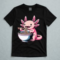 Axolotl Eating Ramen Lover Kawaii Axolotl T-Shirt