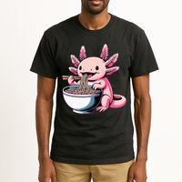 Axolotl Eating Ramen Lover Kawaii Axolotl Tall T-Shirt