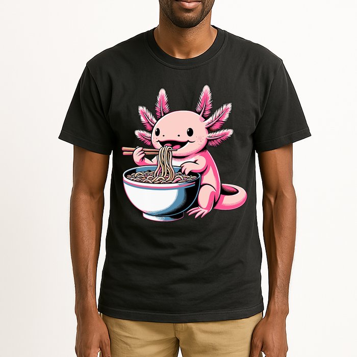 Axolotl Eating Ramen Lover Kawaii Axolotl Tall T-Shirt