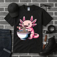 Axolotl Eating Ramen Lover Kawaii Axolotl Tall T-Shirt