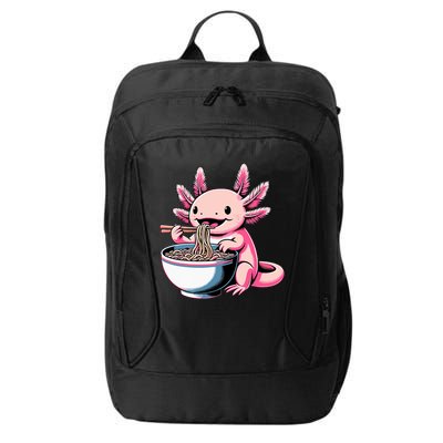 Axolotl Eating Ramen Lover Kawaii Axolotl City Backpack