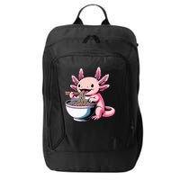Axolotl Eating Ramen Lover Kawaii Axolotl City Backpack