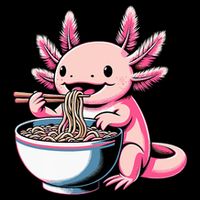 Axolotl Eating Ramen Lover Kawaii Axolotl City Backpack