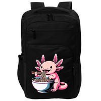 Axolotl Eating Ramen Lover Kawaii Axolotl Impact Tech Backpack