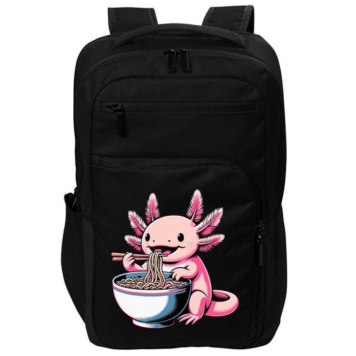 Axolotl Eating Ramen Lover Kawaii Axolotl Impact Tech Backpack
