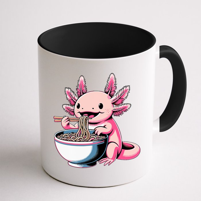 Axolotl Eating Ramen Lover Kawaii Axolotl Mug