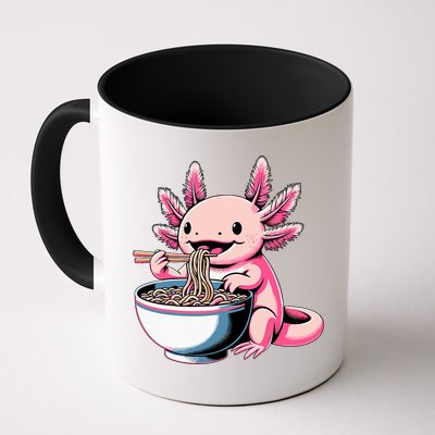 Axolotl Eating Ramen Lover Kawaii Axolotl Mug