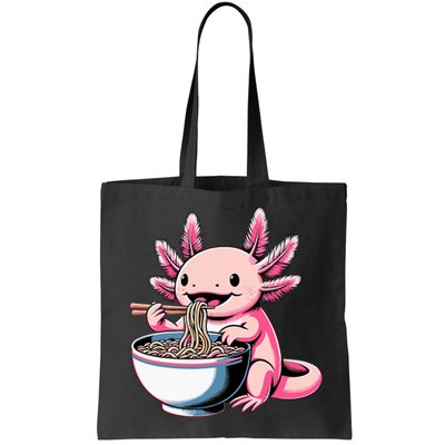 Axolotl Eating Ramen Lover Kawaii Axolotl Bag