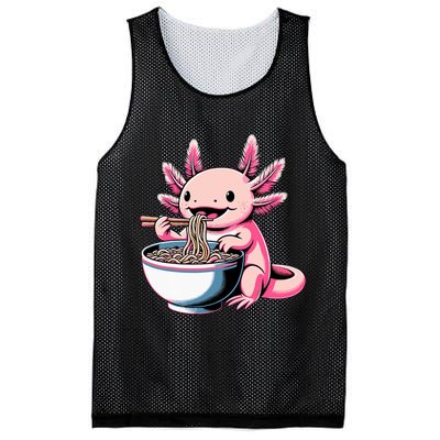 Axolotl Eating Ramen Lover Kawaii Axolotl Mesh Reversible Basketball Jersey Tank
