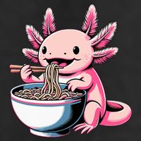 Axolotl Eating Ramen Lover Kawaii Axolotl Hat