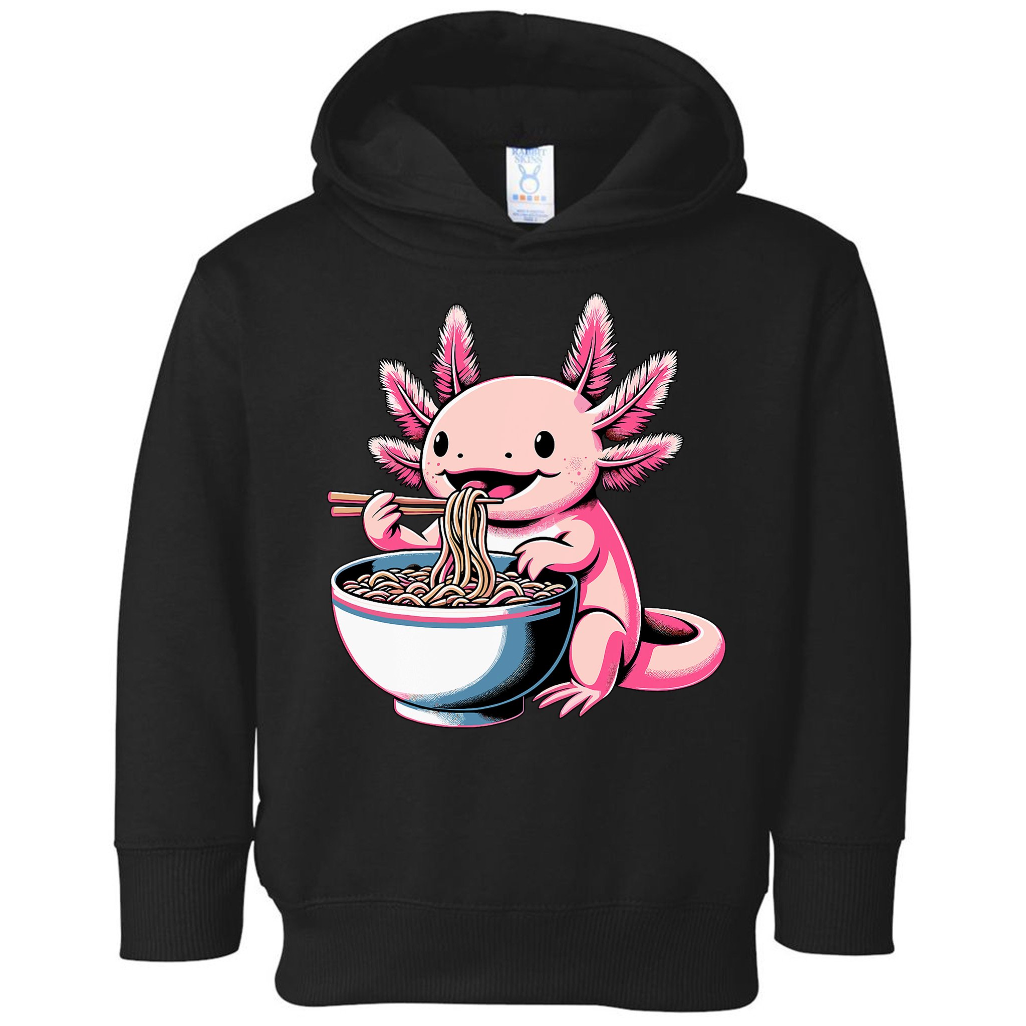 Axolotl Eating Ramen Lover Kawaii Axolotl Toddler Hoodie