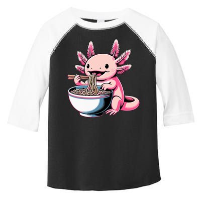 Axolotl Eating Ramen Lover Kawaii Axolotl Toddler Fine Jersey T-Shirt