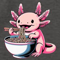 Axolotl Eating Ramen Lover Kawaii Axolotl Vector Backpack