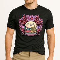 Axolotl Eating Ramen Noodles Cup Pi.nk Kawaii Anime Axolotls Cooling Performance Crew T-Shirt