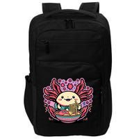 Axolotl Eating Ramen Noodles Cup Pi.nk Kawaii Anime Axolotls Impact Tech Backpack