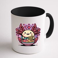 Axolotl Eating Ramen Noodles Cup Pi.nk Kawaii Anime Axolotls Mug