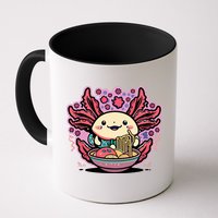 Axolotl Eating Ramen Noodles Cup Pi.nk Kawaii Anime Axolotls Mug