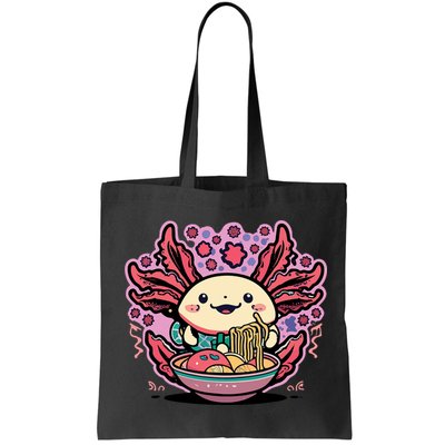 Axolotl Eating Ramen Noodles Cup Pi.nk Kawaii Anime Axolotls Bag