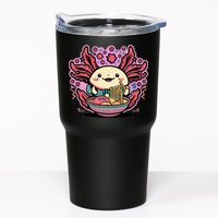 Axolotl Eating Ramen Noodles Cup Pi.nk Kawaii Anime Axolotls Tumbler