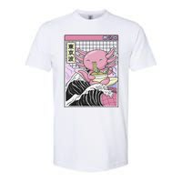 Axolotl Eating Ra Kanagawa Wave Kawaii Japan Vaporwave  Softstyle CVC T-Shirt