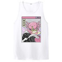 Axolotl Eating Ra Kanagawa Wave Kawaii Japan Vaporwave  PosiCharge Competitor Tank