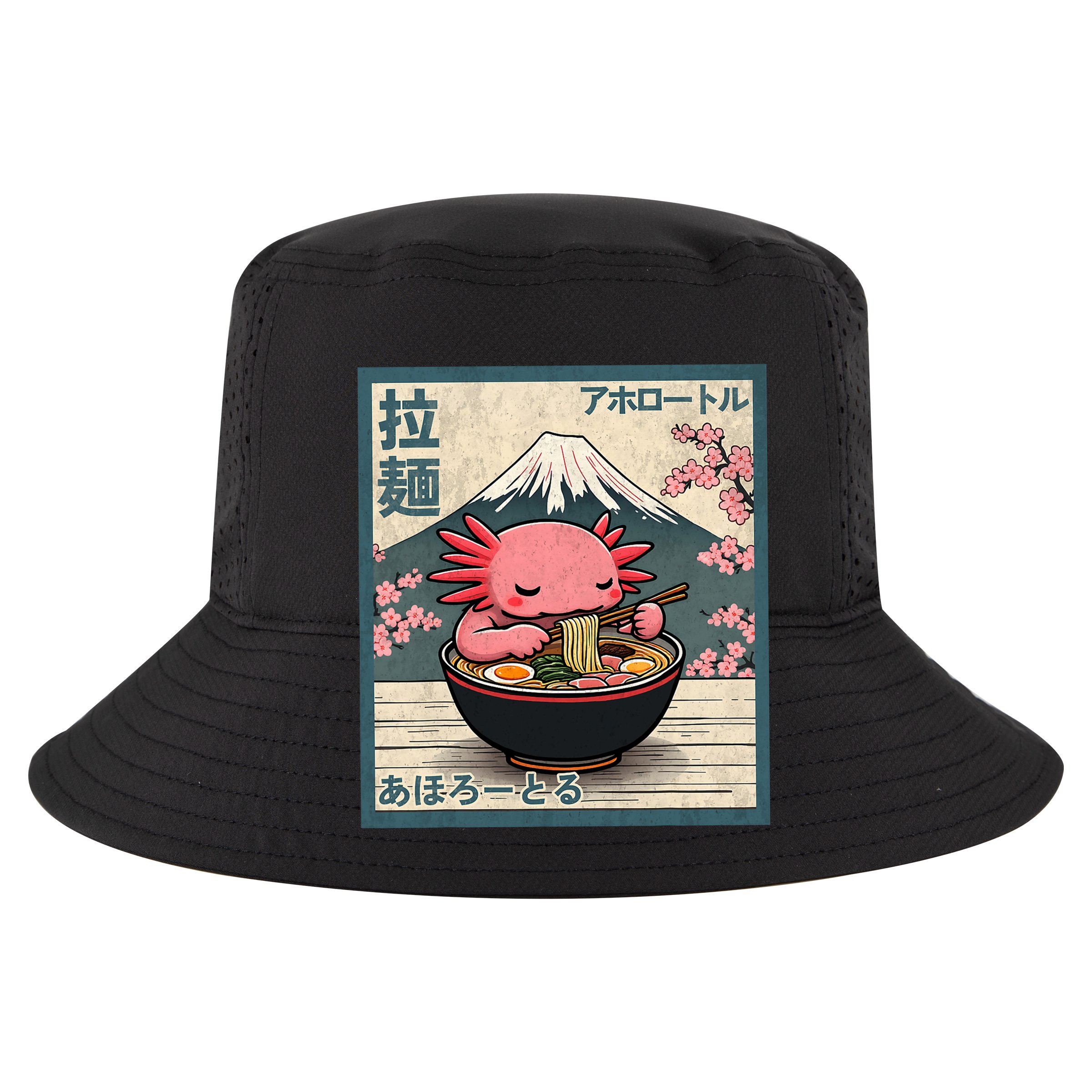 Axolotl Eating Ramen Retro Japanese Kawaii Anime Sweatshirt