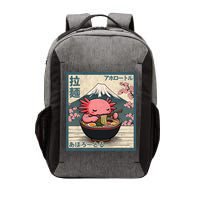 Axolotl Eating Ramen Retro Japanese Kawaii Anime Vector Backpack