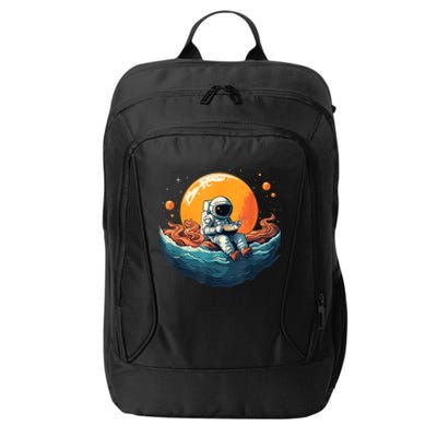 Astronaut Eats Ramen Anime Space Gifts Funny Space Ramen City Backpack