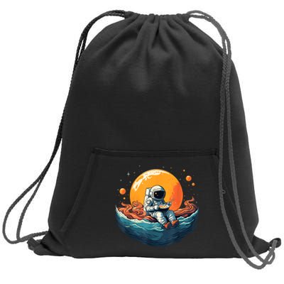 Astronaut Eats Ramen Anime Space Gifts Funny Space Ramen Sweatshirt Cinch Pack Bag