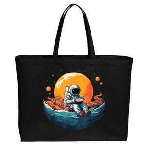 Astronaut Eats Ramen Anime Space Gifts Funny Space Ramen Cotton Canvas Jumbo Tote