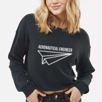 Aeronautical Engineer Cropped Pullover Crew