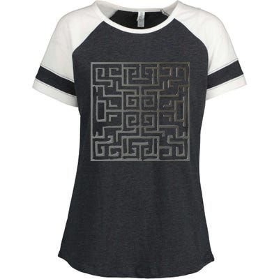 African Ethiopian Silver Metal Pattern Enza Ladies Jersey Colorblock Tee