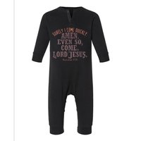 A Even So Come LORD Jesus Revelation Second Coming KJV Infant Fleece One Piece