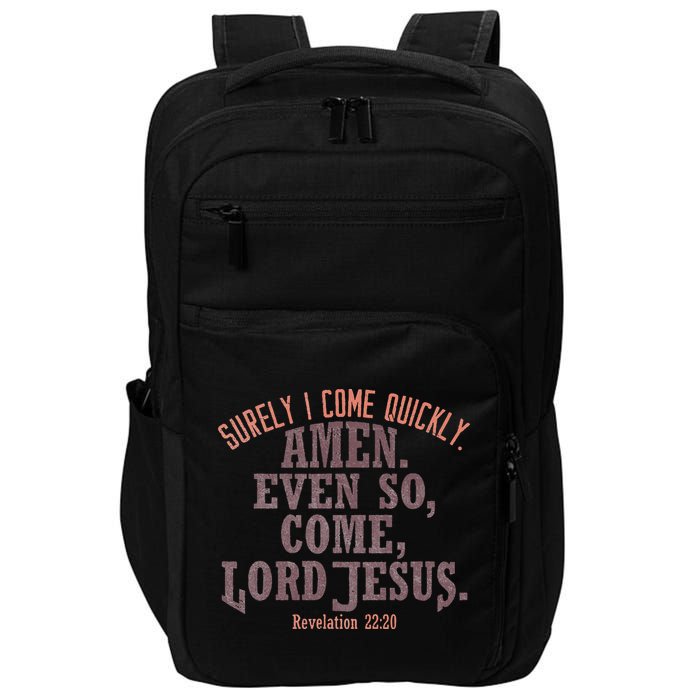 A Even So Come LORD Jesus Revelation Second Coming KJV Impact Tech Backpack