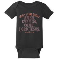 A Even So Come LORD Jesus Revelation Second Coming KJV Baby Bodysuit