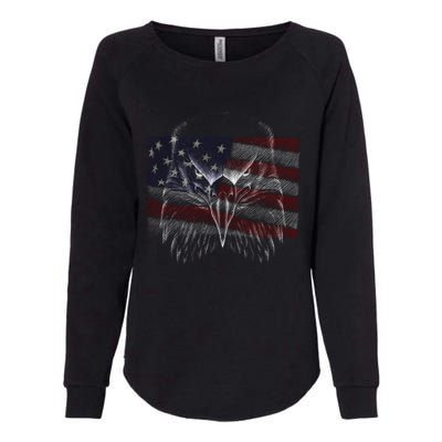 American Eagle Sketch Art Womens California Wash Sweatshirt