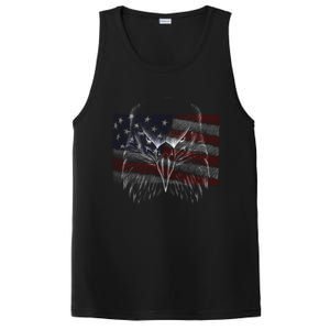 American Eagle Sketch Art PosiCharge Competitor Tank