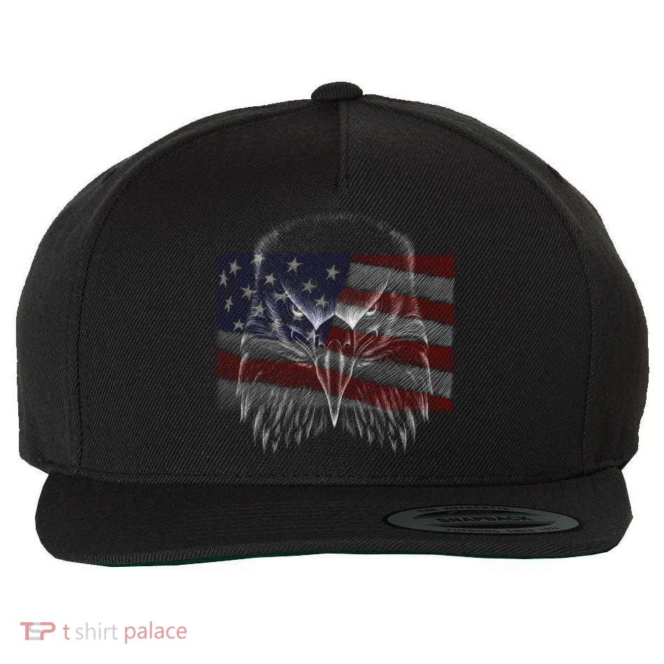American Eagle Sketch Art Wool Snapback Cap