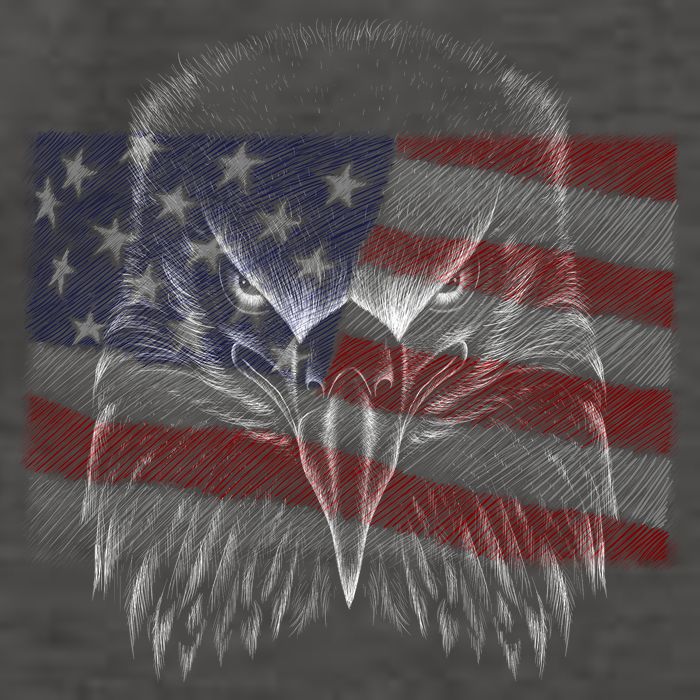 American Eagle Sketch Art Vector Backpack