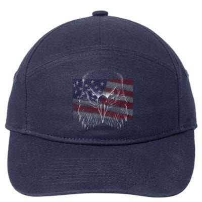 American Eagle Sketch Art 7-Panel Snapback Hat
