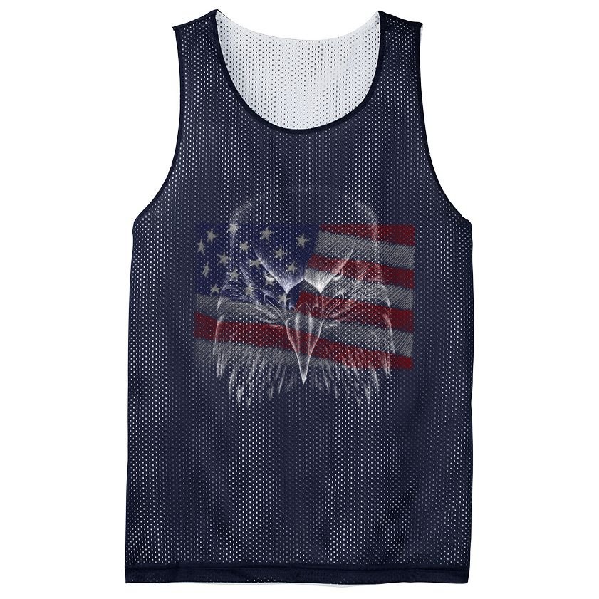 American Eagle Sketch Art Mesh Reversible Basketball Jersey Tank