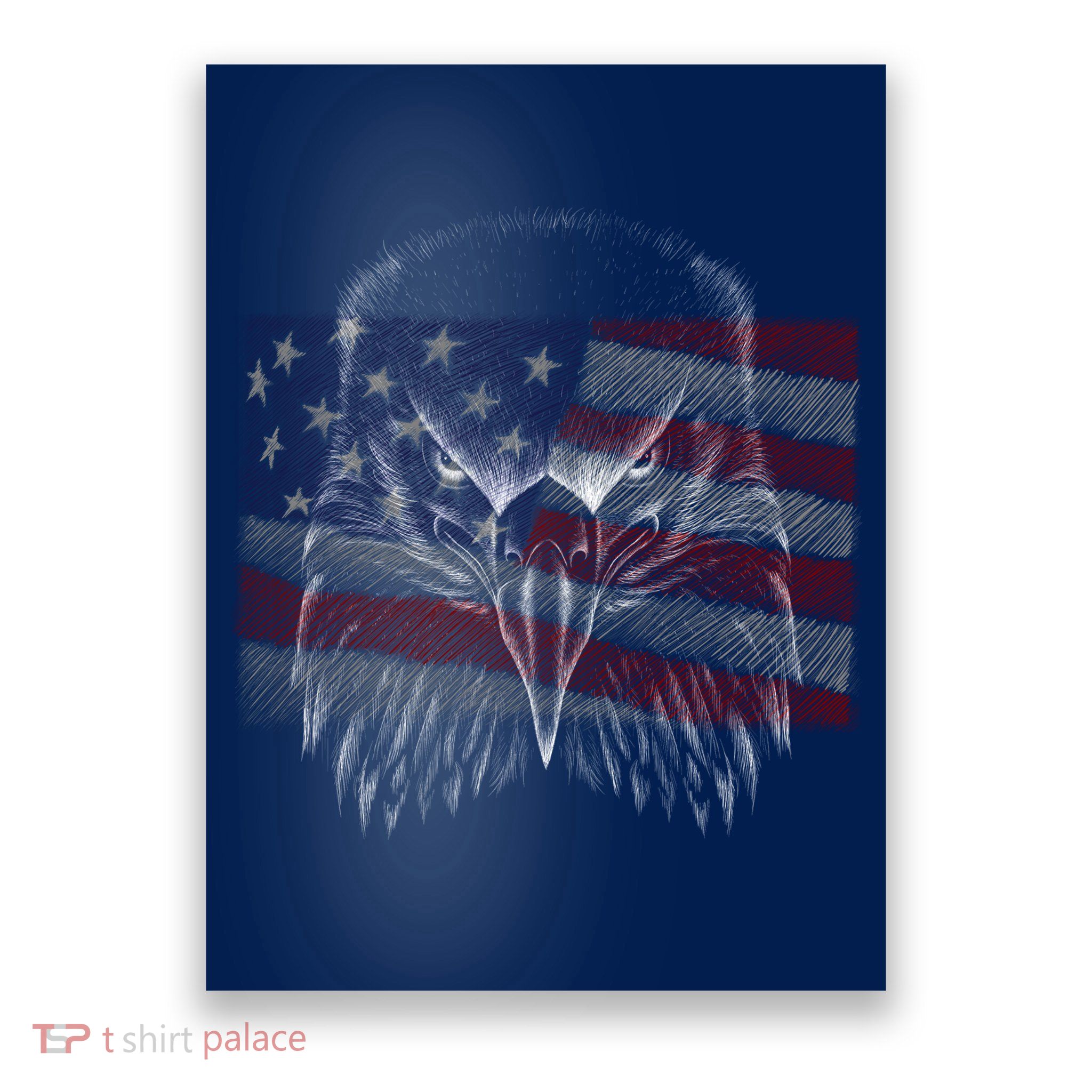 American Eagle Sketch Art Poster