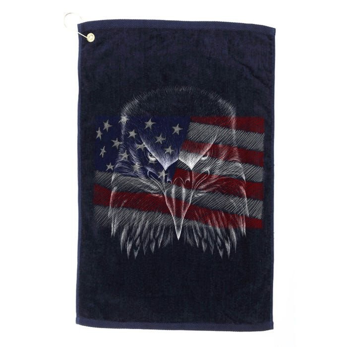 American Eagle Sketch Art Golf Towel